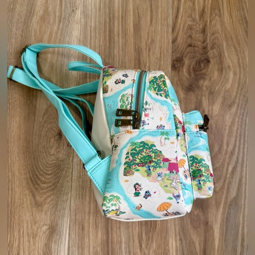 Loungefly Disney Lilo & Stitch Tropical Island Map Mini Backpack LNC